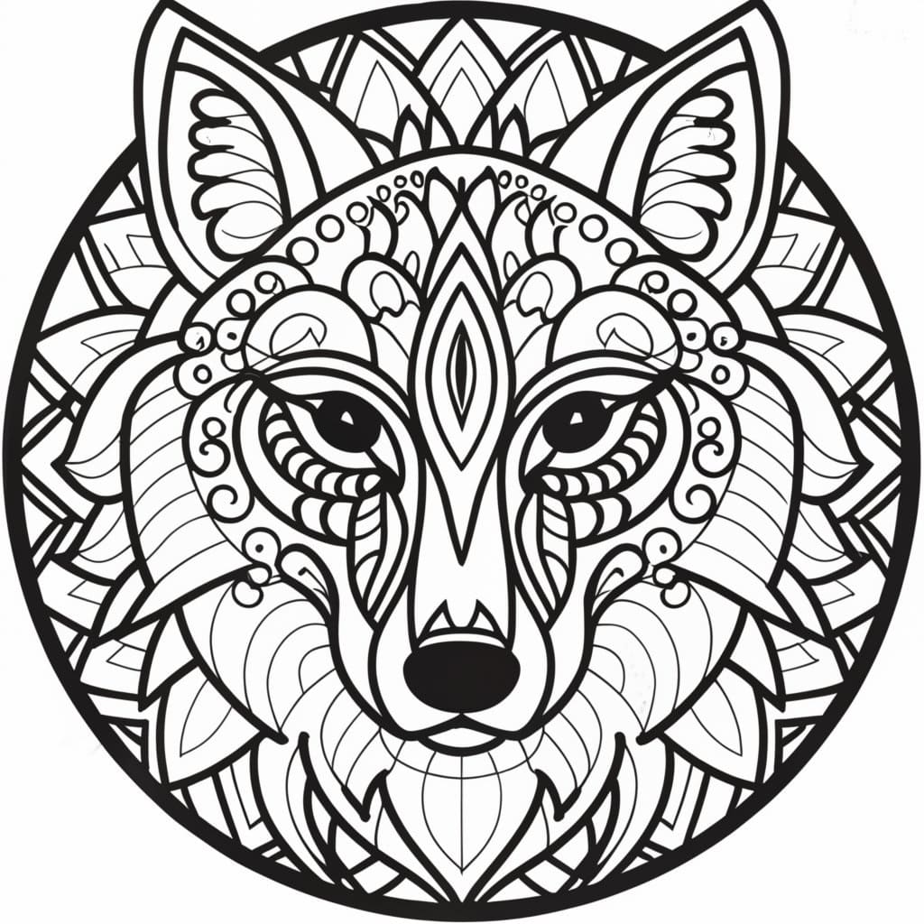 Mandalas Loup